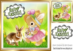 Cute easter bunnies 8x8