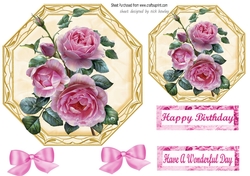 pretty pink rose toppers with bows