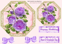 pretty lilac rose toppers with bows