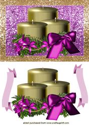 Gold Candels with Bow