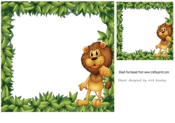  jungle 8x8 card front/insert