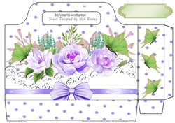 Pretty Purple Roses on lace and bow polkadot Tote Bag
