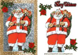 Jolly Santa with Holly