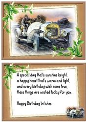 Lovely A5 Vintage Car with insert (two)