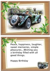 Lovely A5 Vintage Car with insert (three)