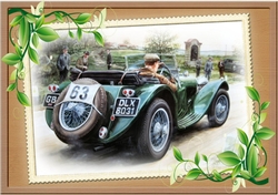 Lovely A4 Vintage Car (two) Big Card