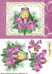 Pretty Pink Candle with Bow