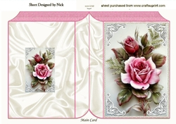 Lovely Pink Roses Folded Book