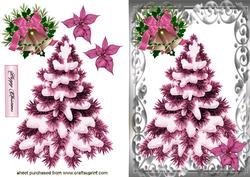 Pink Tree in Silver Frame