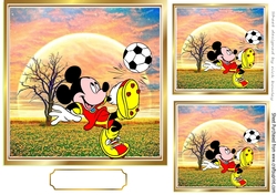 Lovely Mickey having a kick about autumn with tree 7x7