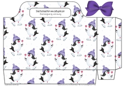 Lovely Big Tote Gift Bag of cute penguins