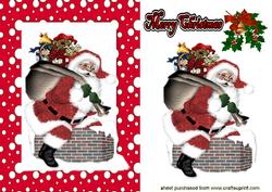 Santa Going Down the Chimney