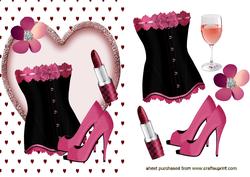 Gorgeous Ladies Accessories in Black/cerise