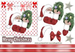 Lovely Santa in Bow Frame
