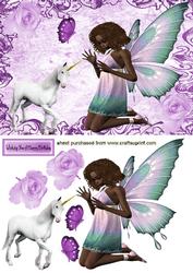 Pretty Faerie with Little Unicorn
