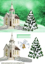 Christmas Tree with Church