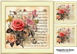 Pretty Floral Music 8x8 Card Front (Two)