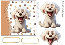 Funny Face Dog Card Front 7x7 (Two)