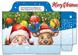 Peek A Boo Santa & Reindeer Tote Bag