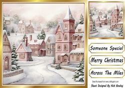 Pretty Pink Winter Christmas 8x8 Four
