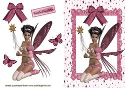Pretty Faerie in Pink with Wand