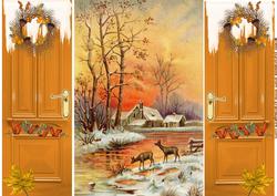 Beautiful Scene of Autumn with Deers Gatefold