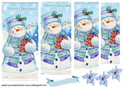 Cute Snowman with Parcel Pyramids