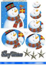 Snowman with Carrot Nose Oval Pyramids