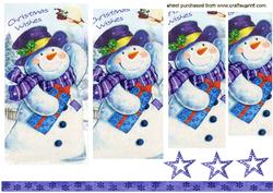 Snowman with Purple Stars Pyramids