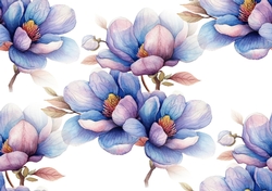 Pretty Purple Flowers Backing Paper (Two) A4 Big