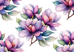 Pretty Purple Flowers Backing Paper (One) A4 Big