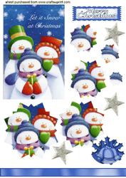3 Happy Snowmen Star Pyramid