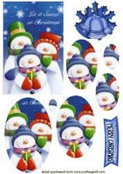 3 Happy Snowmen, Oval Pyramids