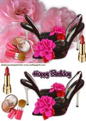 Pretty in Pink Roses, Shoes & Makeup