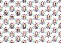 Pretty Rainbow Butterfly Girl Gnome Backing Paper