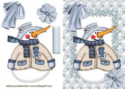 Snowman with Long Carrot Nose