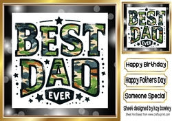 Lovely Dad/Fathers Day Card 8x8 (THREE)