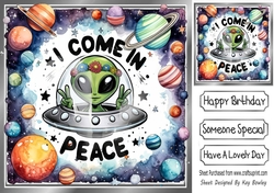 Space 8X8 Frame With Alien (ONE)