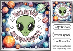 Space 8X8 Frame With Alien (TWO)