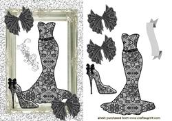 Beautiful Dress in Black/white Jewels