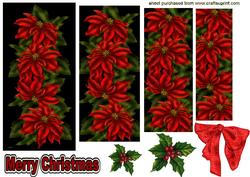 Red Poinsettias & Green Holly, Pyramids