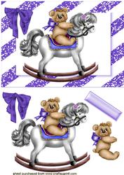 Cute Teddy on a Rocking Horse