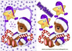 Cute Little Teddy with Friendly Star