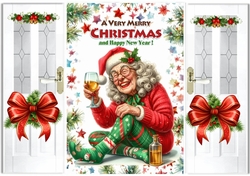Lovely Granny Celebrating, MERRY Christmas Gate Fold (FOUR)