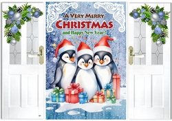 Lovely Penguin Family In The Snow Christmas Gate Fold (ONE)