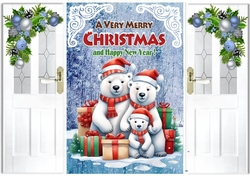 Lovely Polar Bear Family In The Snow Christmas Gate Fold (TWO)