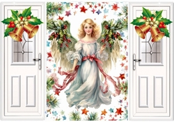 Pretty Christmas Vintage Angel With Stars Gate Fold (ONE)