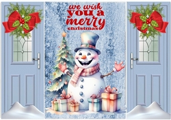 Jolly Snowman With Red Bow Gatefold (TWO)