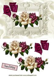 Beautiful Red & Cream Roses