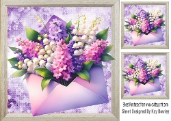 Pretty Envelope With Flowers 8X8 Card Front (ONE)